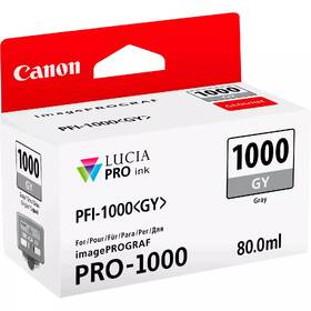 Inkoustová náplň Canon PFI-1000 GY, 80 ml šedá barva
