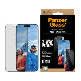 Tvrzené sklo PanzerGlass Privacy na Apple iPhone 17 Pro s instalačním rámečkem 

 obrázek produktu 4 z 7