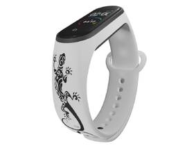 Řemínek Mi-Band na Xiaomi Mi Band 5/6 - motiv Ještěrky, bílý 

 obrázek produktu 2 z 3