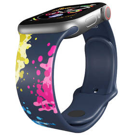 Řemínek Mi-Band na Apple Watch 42/44/45/49 mm - motiv Cákance barev, modrý 

 obrázek produktu 2 z 3