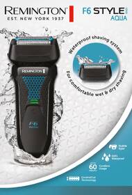 Holicí strojek Remington F6000 F6 Style Series Aqua Foil Shaver černá barva
