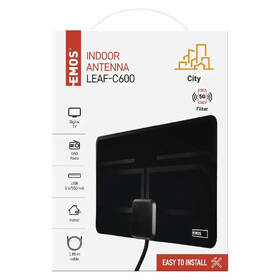 Anténa pokojová EMOS CITY LEAF-C600, DVB-T2, DAB, filtr LTE/4G/5G 

 obrázek produktu 5 z 5