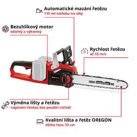 Řetězová pila Einhell Professional GE-LC 36/35 Li - Solo (bez baterie) 4501780 

 obrázek produktu 3 z 9