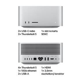 PC mini Apple Mac Studio M3 Ultra 28× CPU, 60× GPU, 96GB, 1TB 

 obrázek produktu 4 z 8