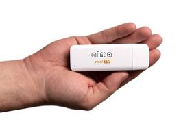 TV tuner ALMA mini TV, DVB-T2, H.265 bílá barva
