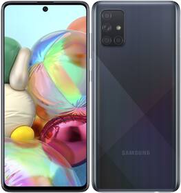 Mobilní telefon Samsung A71 - ZÁNOVNÍ - 12 měsíců záruka černá barva
