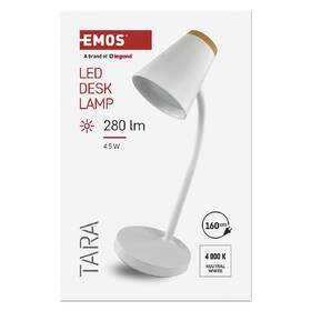 Stolní LED lampička EMOS Tara, 5 W, LED integrované, IP20 bílá

 obrázek produktu 5 z 7