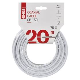 Koaxiální kabel EMOS CB130, bez konektorů 20m bílý

 obrázek produktu 3 z 5