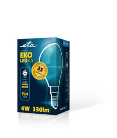 Žárovka LED ETA EKO LEDka mini globe 4W, E14, teplá bílá 

 obrázek produktu 3 z 3