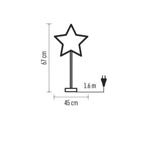 LED dekorace EMOS svícen na žárovku E14 s papírovou hvězdou bílý, 67x45 cm, vnitřní 

 obrázek produktu 3 z 4