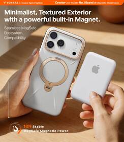 Kryt na mobil Torras Ostand Q3 Vegskin na Apple iPhone 17 Pro Max šedý

 obrázek produktu 4 z 6