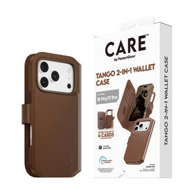 Pouzdro na mobil flipové PanzerGlass CARE na Apple iPhone 18 Pro / 17 Pro Tango 2v1 Wallet MagSafe hnědé

 obrázek produktu 3 z 4