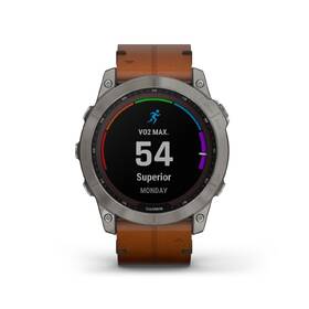 Chytré hodinky Garmin fenix 7X Sapphire Solar Style - Titan/ Brown Leather Band 

 obrázek produktu 5 z 9