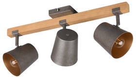 Bodové svítidlo TRIO Bell, 3x E14 dřevo/kovové

 obrázek produktu 1 z 1