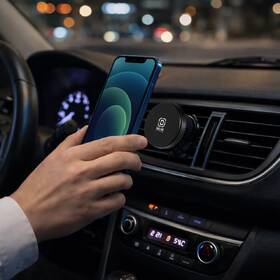 Držák na mobil Obal:Me MagNetix Core bezdrátový, nabíjecí 15W černý

 obrázek produktu 5 z 7
