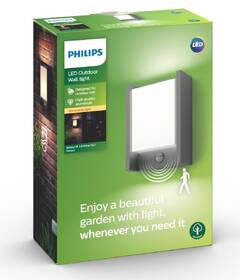 Nástěnné svítidlo Philips Arbour LED, senzor pohybu, teplá bílá - antracitové 

 obrázek produktu 2 z 2