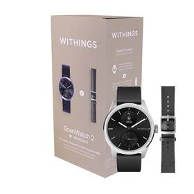 Chytré hodinky Withings ScanWatch 2 42 mm se silikonovým řemínkem + kožený řemínek černá

 obrázek produktu 6 z 6