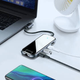 USB Hub Baseus USB-C/3x USB 3.0, HDMI, RJ45, USB-C PD šedý

 obrázek produktu 5 z 6