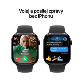 Chytré hodinky Apple GPS + Cellular 46mm pouzdro z klavírně černého hliníku - černý sportovní řemínek - S/M 

 obrázek produktu 6 z 8