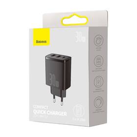 Nabíječka do sítě Baseus 2x USB-A, 1x USB-C, 30W černá

 obrázek produktu 10 z 11
