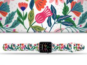 Řemínek Mi-Band na Apple Watch 42/44/45/49 mm - motiv Džungle, bílý 

 obrázek produktu 1 z 3