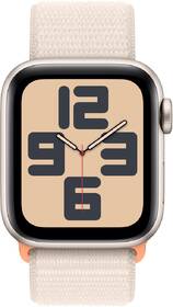 Chytré hodinky Apple GPS + Cellular 40mm pouzdro z hvezdně bílého hliníku - hvězdně bílý provlékací sportovní řemínek 
