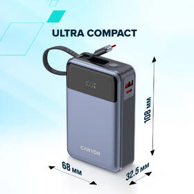 Powerbanka Canyon OnPower 600 PD65W 20 000 mAh šedá

 obrázek produktu 19 z 19