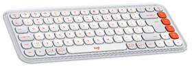 Klávesnice Logitech POP ICON, US layout bílá barva
