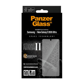 Tvrzené sklo PanzerGlass Ceramic II na Samsung Galaxy S26 Ultra s instalačním rámečkem 

 obrázek produktu 4 z 9