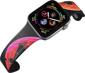 Řemínek Mi-Band na Apple Watch 42/44/45/49 mm - motiv Růžová planetka, černý 

 obrázek produktu 3 z 3