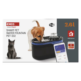 Chytrá fontánka EMOS GoSmart Pet Care, 2,6 l, Wi-Fi černá

 obrázek produktu 15 z 18