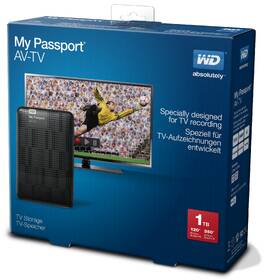Externí pevný disk 2,5" Western Digital AV-TV 1TB USB 3.0 černá barva
