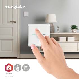 Vypínač Nedis SmartLife, Zigbee 3.0, 4 tlačítka bílý

 obrázek produktu 6 z 7