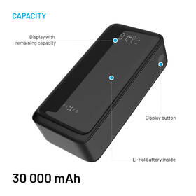 Powerbanka FIXED Zen2 30 Plus, PD 65W, 30000 mAh černá

 obrázek produktu 3 z 8