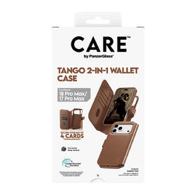 Pouzdro na mobil flipové PanzerGlass CARE na Apple iPhone 18 Pro Max / 17 Pro Max Tango 2v1 Wallet MagSafe hnědé

 obrázek produktu 4 z 4