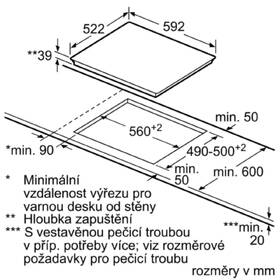 Sklokeramická varná deska Bosch PKN651FP1E černá barva
