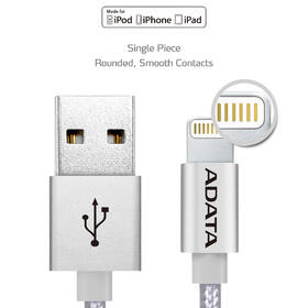 Kabel ADATA Sync & Charge USB/Lightning, 1m, MFi, opletený titanium

 obrázek produktu 1 z 7