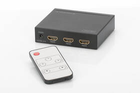 HDMI přepínač Digitus 3x1, podpora 4K + dálkové ovládání černý

 obrázek produktu 1 z 3