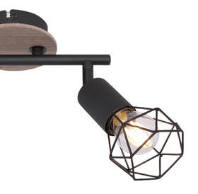 Bodové svítidlo GLOBO Xara I, 2xE14, 40W černé/dřevo

 obrázek produktu 3 z 3