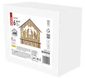 LED dekorace EMOS vánoční betlém dřevěný, 15 cm, 2x AA, vnitřní, teplá bílá, časovač 

 obrázek produktu 7 z 7
