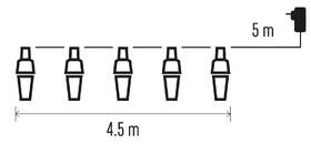 Party osvětlení EMOS 10 LED řetěz - 10x párty žárovky, 4,5 m, venkovní i vnitřní, studená bílá 

 obrázek produktu 4 z 6