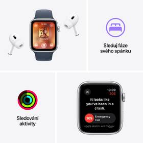 Chytré hodinky Apple GPS + Cellular 40mm pouzdro z hvezdně bílého hliníku - hvězdně bílý provlékací sportovní řemínek 
