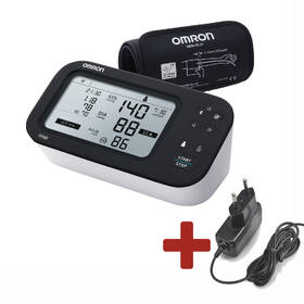 Tlakoměr na paži OMRON M7 Intelli IT AFib + ZDROJ černá barva
