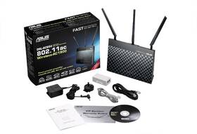 Router Asus DSL-AC68U - AC1900 dvoupásmový ADSL/VDSL Wi-Fi Modem router 
