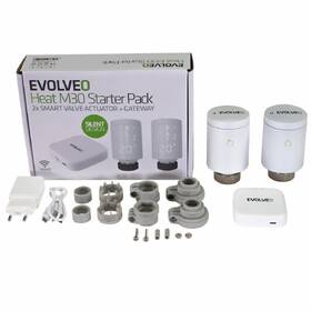 Bezdrátová termohlavice Evolveo Heat M30v2 Starter Pack, 2x hlavice + centrální jednotka 

 obrázek produktu 7 z 7