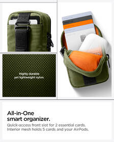 Peněženka Spigen Portable Organizer Pouch TintapZip MagSafe oranžová/khaki

 obrázek produktu 16 z 19