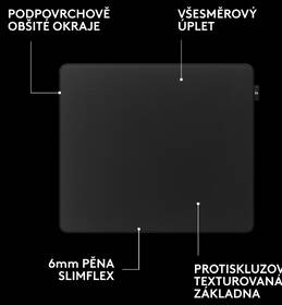 Podložka pod myš Logitech PRO X Control Gaming Pad 46 × 40 cm černá

 obrázek produktu 12 z 18