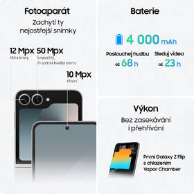 Mobilní telefon Samsung Galaxy Z Flip6 5G 12 GB / 256 GB modrý

 obrázek produktu 20 z 33