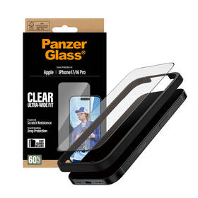 Tvrzené sklo PanzerGlass Ultra-Wide Fit na Apple iPhone 17/16 Pro s instalačním rámečkem 

 obrázek produktu 5 z 7