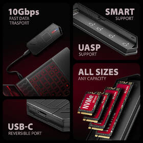 Externí rámeček Axagon GAME box, USB-C 10Gbps - NVMe & SATA SSD  M.2 černý

 obrázek produktu 5 z 9